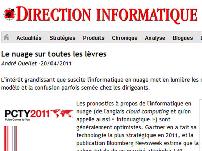 Le nuage sur toutes les lèvres
